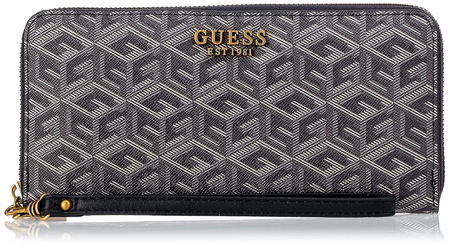 "Guess Jeans Elegant Black Polyethylene Wallet | Stylish & Functional Accessory"