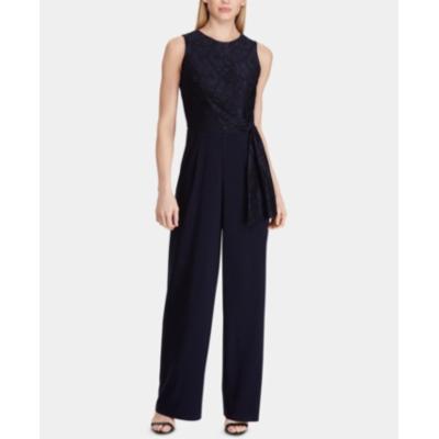 Lauren Ralph Lauren Womens Toki Lace Sleeveless Jumpsuit