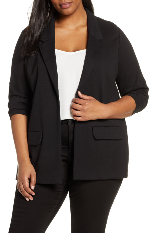 Women's Liverpool Los Angeles Boyfriend Short Blazer Plus Size 3X Black