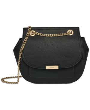 Nine West Womens Kennedy Convertible Flap Cross Body Bag - Black