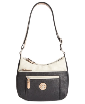 Giani Bernini Colorblock Pebble Hobo, Created for Macys - Black/Ivory/Silver