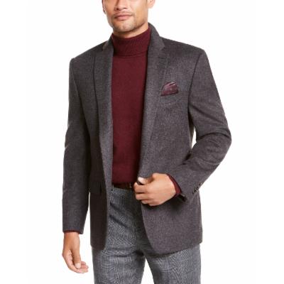 Ralph Lauren Mens Gray Single Breasted, Regular Fit Sport Coat 36R - All