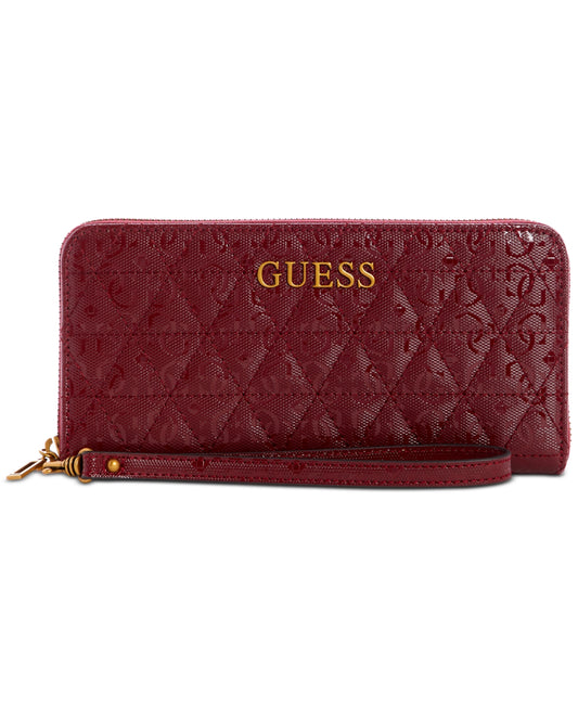 Guess Wessex Large Zip Around - Merlot