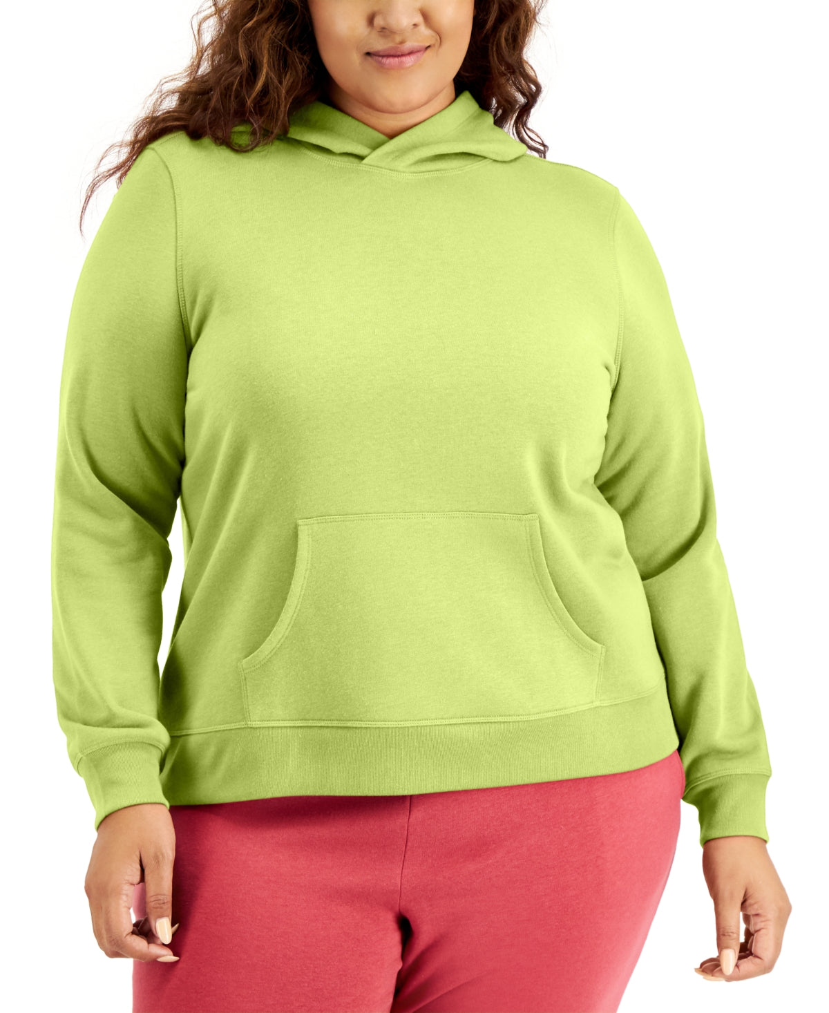 ID Ideology Women S Plus Pullover Hoodie Green Size 2X