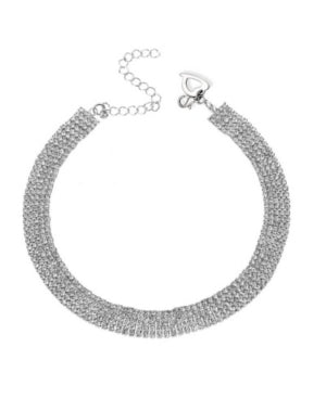 Thalia Sodi Silver-Tone Rhinestone Choker Necklace, Created for Macy's