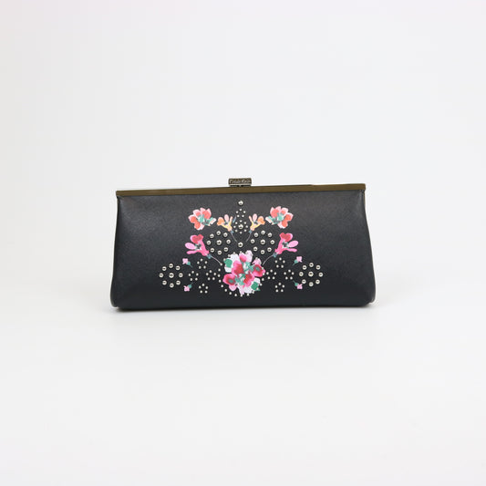 Calvin Klein Floral Studded Clutch