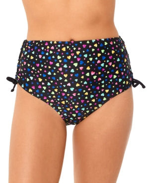 Salt + Cove Juniors' Confetti Hearts Printed High-Waist Bikini Bottoms, Created for Macy's Women's Swimsuit