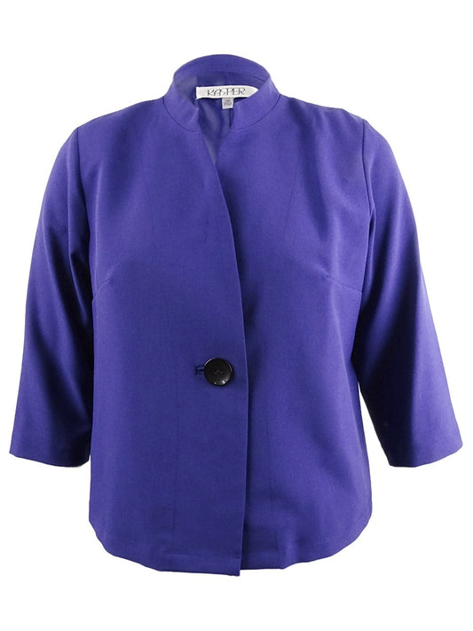 Kasper Women s One-Button Jacket (10 Regal Purple)