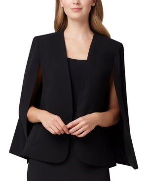 Tahari Asl Crepe Cape Jacket