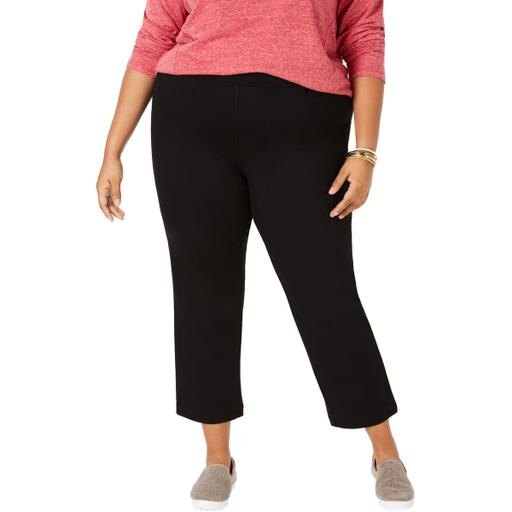 Style & Co. Womens Plus Comfort Waist Mid-Rise Cropped Pants