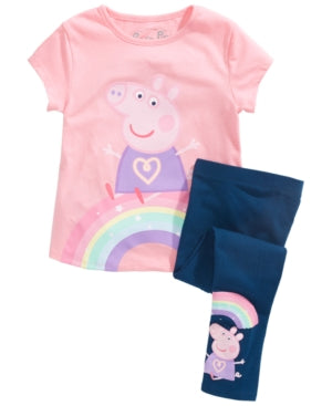 Peppa Pig Toddler Girls 2-Pc. Feelings T-Shirt & Leggings Set - Pink