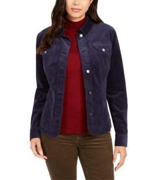 Charter Club Corduroy Button-Down Jacket, Created for Macy's