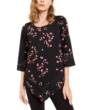 Alfani Charmeuse V-Hem Top, Created For Macy's