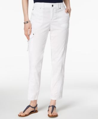 Style Co Topstitched Pants Bright White 6