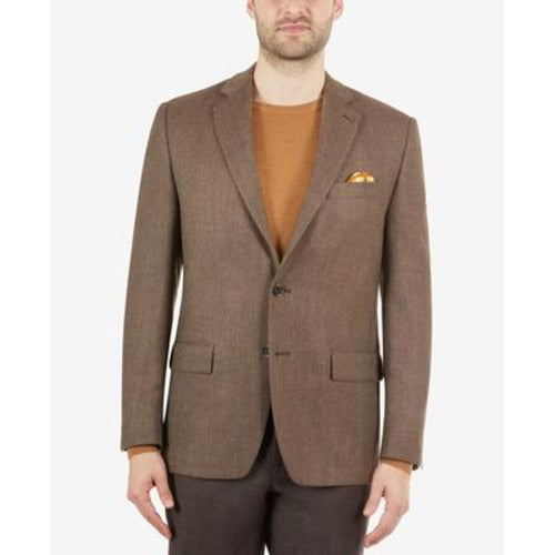 Lauren Ralph Lauren Men's Ultra Flex Plaid Sport Coat - Brown/white Herringbone