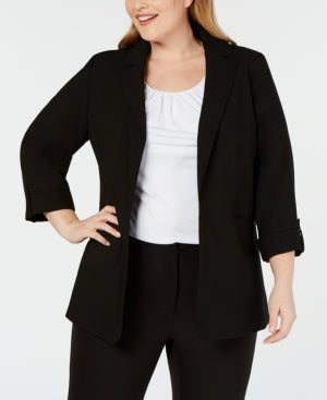 Calvin Klein Plus Size Open-Front Blazer