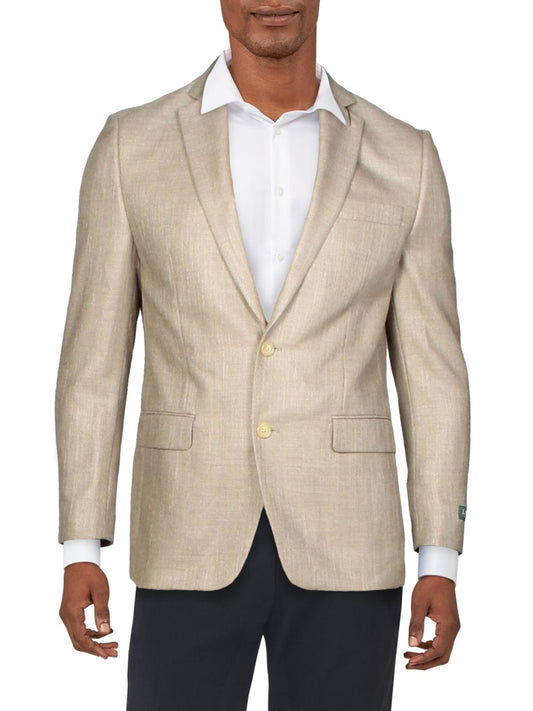 LAUREN RALPH LAUREN Mens Beige Single Breasted Ultraflex Blazer 46L