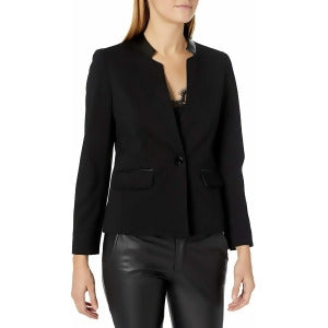 Kasper Womens Black Blazer Jacket Size 4 - All