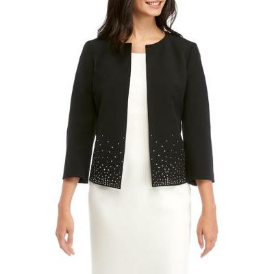 Kasper Embellished Open-Front Jacket