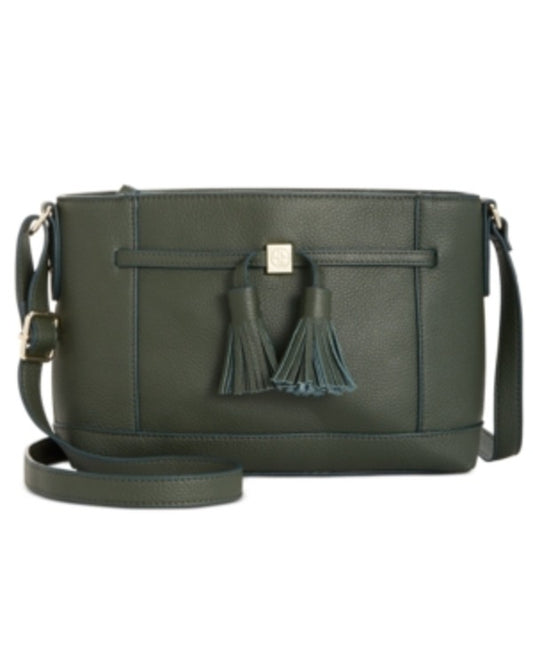 "Giani Bernini Pebble Leather Tassel Crossbody | Stylish & Functional Accessory"