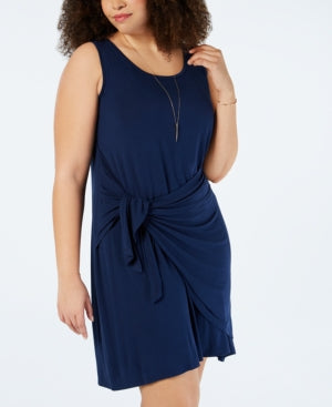 Style & Co Plus Size Tie-Front Swing Dress,